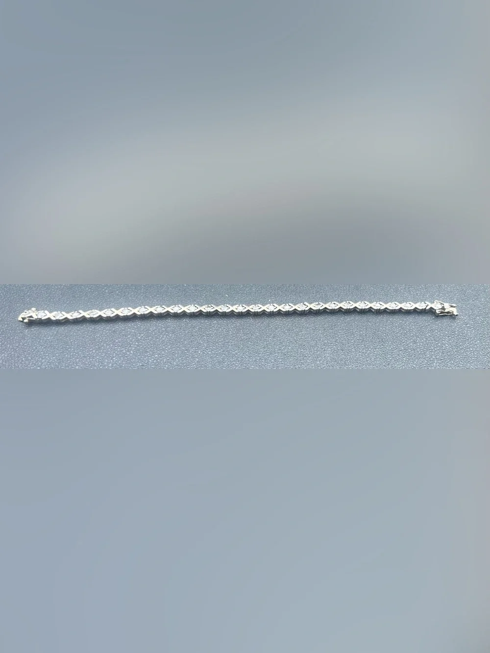 Classic Sterling-Color X-Link Crystal Bracelet